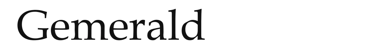 Gemerald original font preview