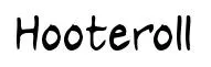Hooteroll original font preview