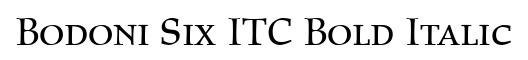 Bodoni Six ITC Bold Italic