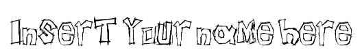 Insert your name here original font preview