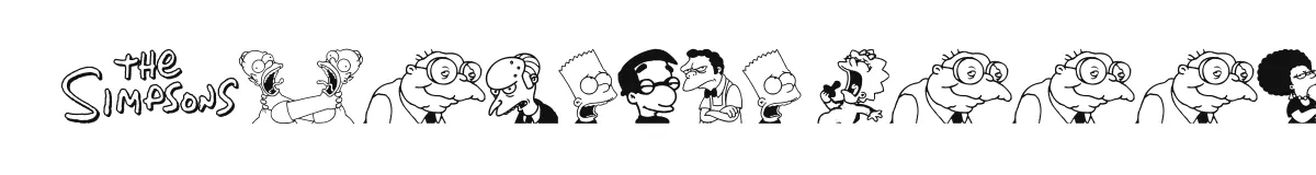 Simpsons Mmmm...Font original font preview