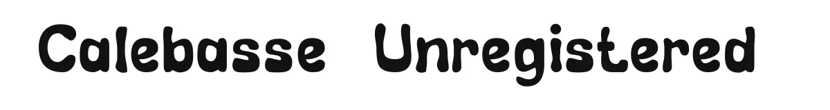 Calebasse (Unregistered) original font preview