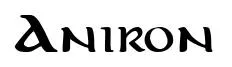 Aniron original font preview
