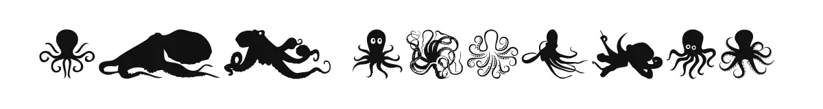 The Octopus font preview