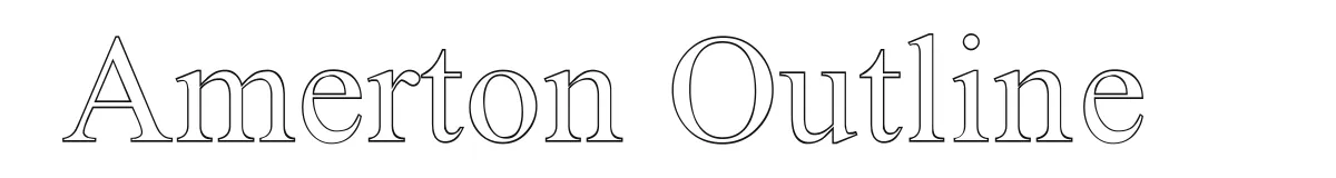 Amerton Outline original font preview