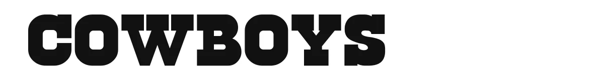 Cowboys original font preview