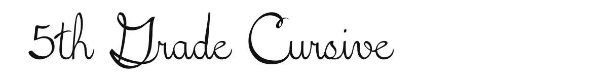 5th Grade Cursive font preview
