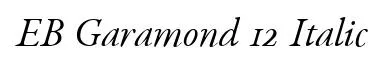 EB Garamond 12 Italic