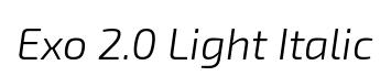Exo 2.0 Light Italic