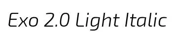 Exo 2.0 Light Italic