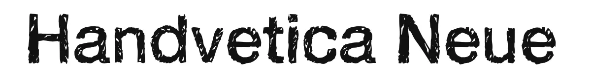 Handvetica Neue font preview