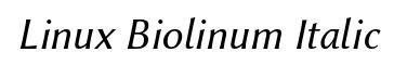 Linux Biolinum Italic