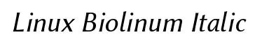 Linux Biolinum Italic