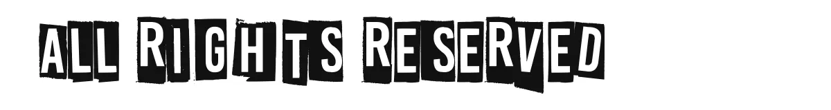 All rights reserved font preview