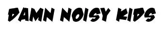 Damn Noisy Kids original font preview