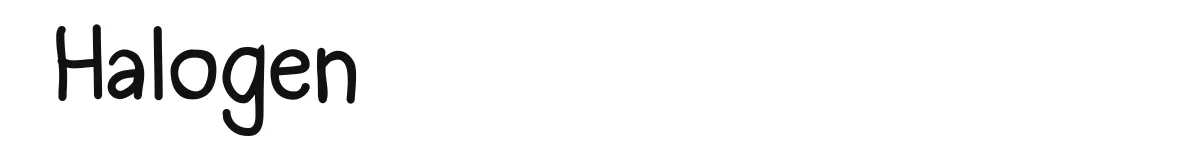 Halogen original font preview