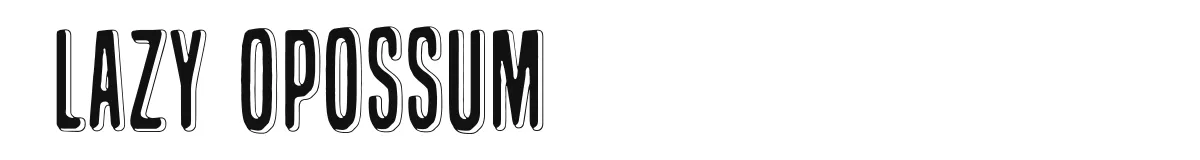 Lazy Opossum font preview