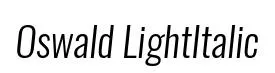 Oswald LightItalic