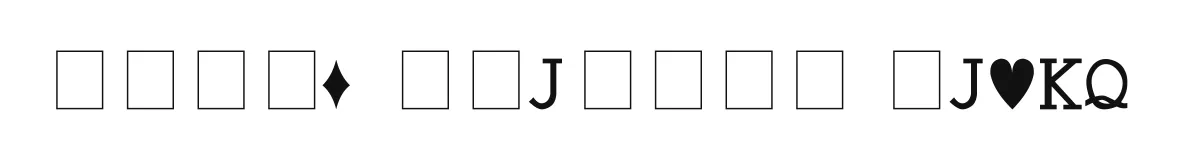 Hoyle Playing Cards original font preview