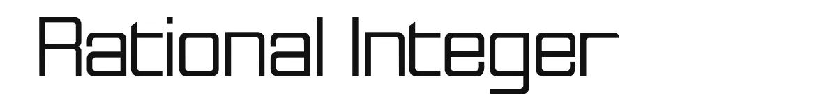 Rational Integer original font preview