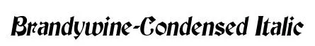 Brandywine-Condensed Italic