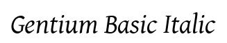 Gentium Basic Italic