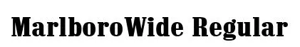 MarlboroWide Regular original font preview