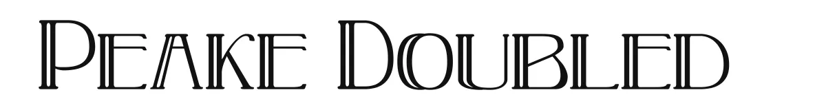 Peake Doubled original font preview