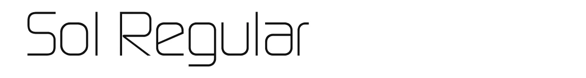 Sol Regular original font preview