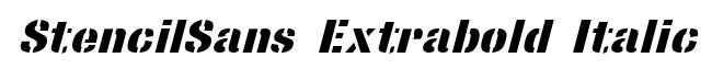 StencilSans Extrabold Italic
