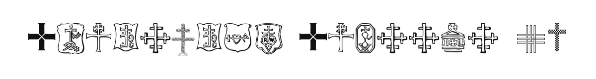 Christian Crosses IV original font preview