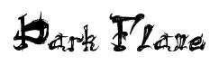 Dark Flame original font preview