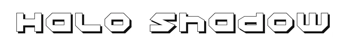 Halo Shadow original font preview