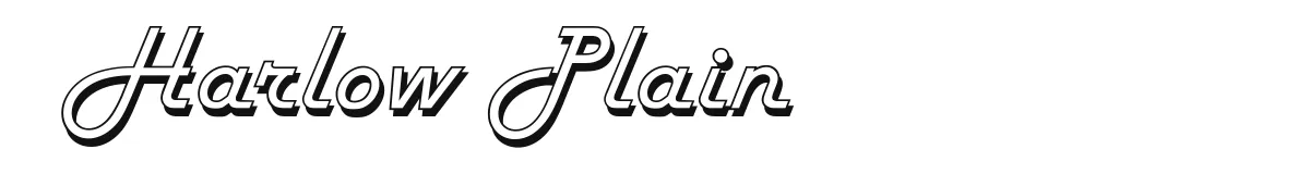 Harlow Plain original font preview