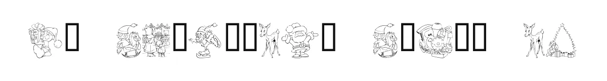 KR Christmas Color Me original font preview