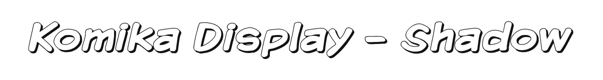 Komika Display - Shadow original font preview