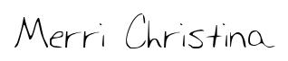 Merri Christina original font preview