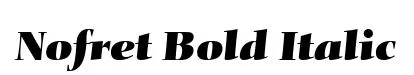 Nofret Bold Italic