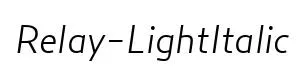 Relay-LightItalic