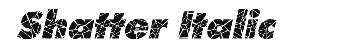 Shatter Italic original font preview