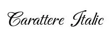 Carattere  Italic