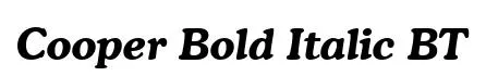 Cooper Bold Italic BT