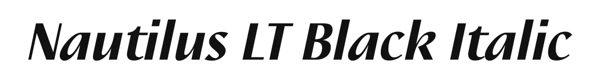 Nautilus LT Black Italic original font preview