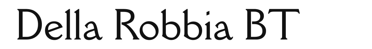Della Robbia BT original font preview
