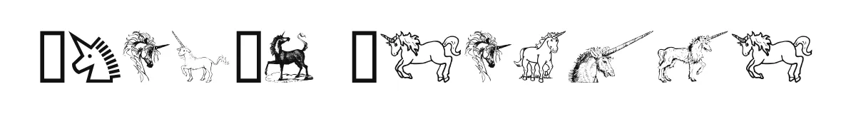 Gail's Unicorn font preview