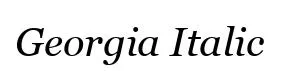 Georgia Italic