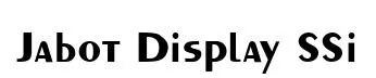 Jabot Display SSi original font preview
