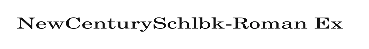 NewCenturySchlbk-Roman Ex original font preview