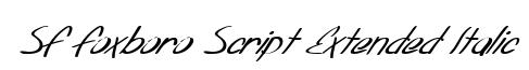 SF Foxboro Script Extended Italic