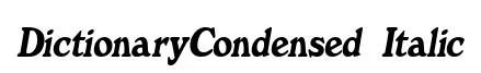 DictionaryCondensed  Italic